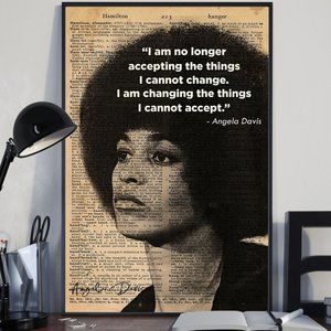 Angela Davis Quotes Dictionary Page Poster